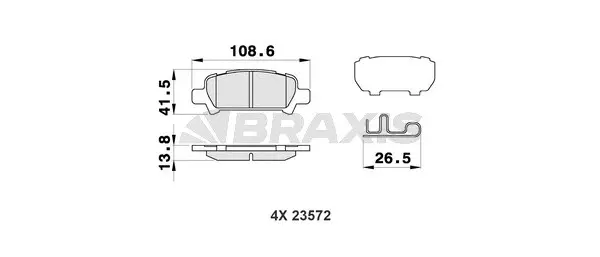 Brake Pad Set, disc brake (AB0464)
