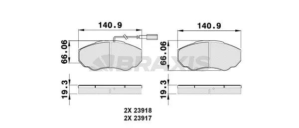 Brake Pad Set, disc brake (AB0146)