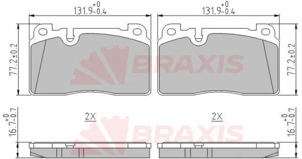 Brake Pad Set, disc brake (AA0639)