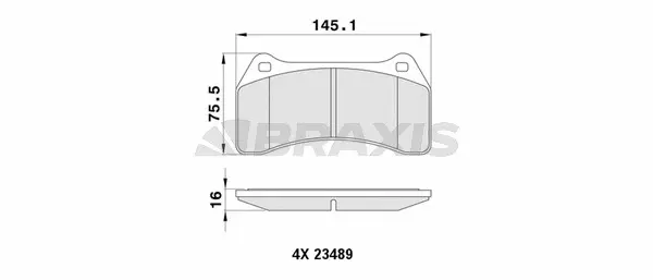 Brake Pad Set, disc brake (AA0416)