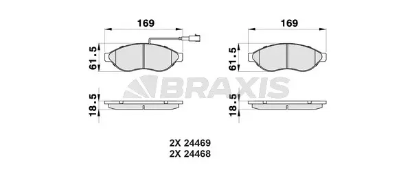 Brake Pad Set, disc brake (AB0042)