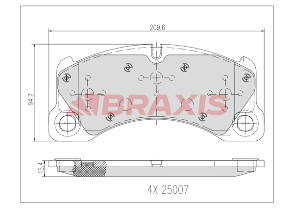 Brake Pad Set, disc brake (AB0624)