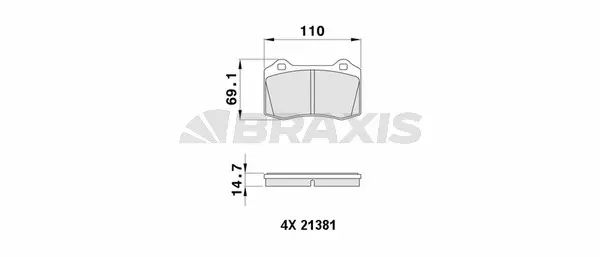 Brake Pad Set, disc brake (AA0479)