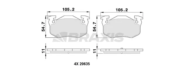 Brake Pad Set, disc brake (AA0100)