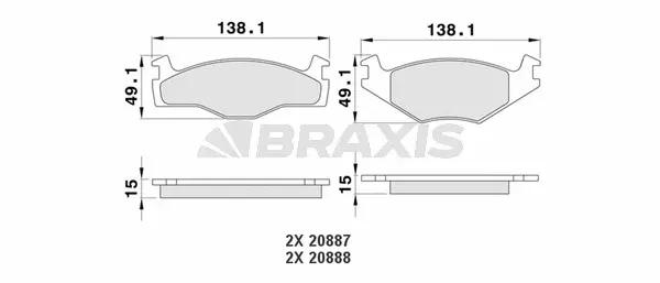 Brake Pad Set, disc brake (AA0167)