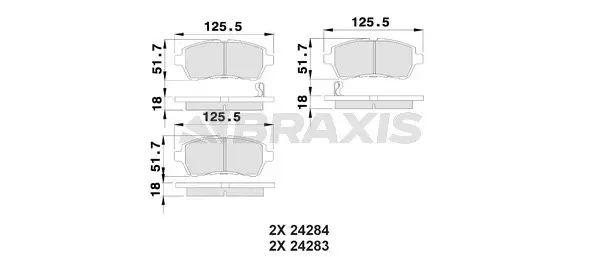 Brake Pad Set, disc brake (AB0017)