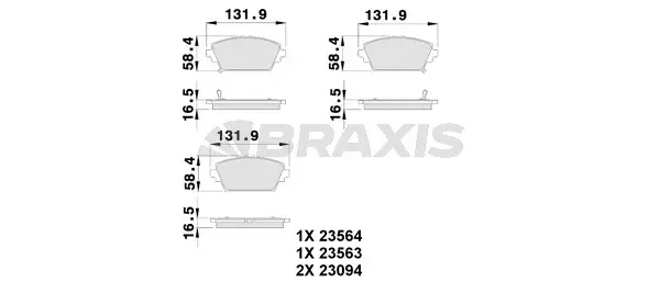 Brake Pad Set, disc brake (AB0106)
