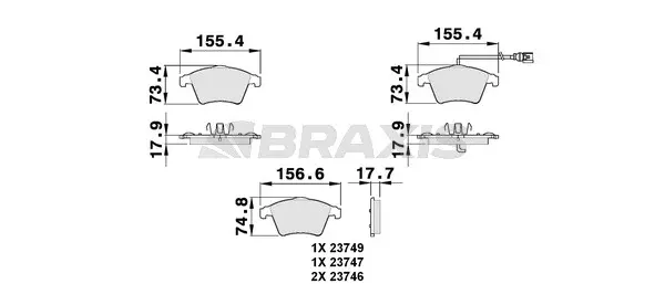 Brake Pad Set, disc brake (AB0148)