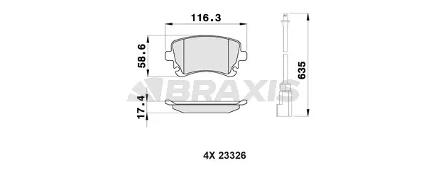 Brake Pad Set, disc brake (AB0448)