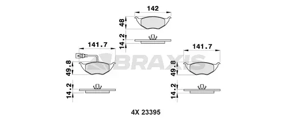 Brake Pad Set, disc brake (AB0474)