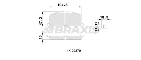 Brake Pad Set, disc brake (AB0215)