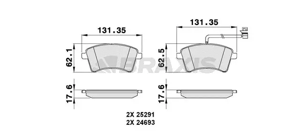 Brake Pad Set, disc brake (AB0140)