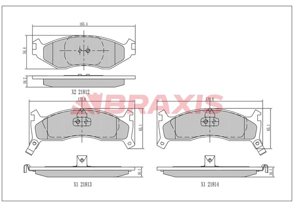 Brake Pad Set, disc brake (AA0683)
