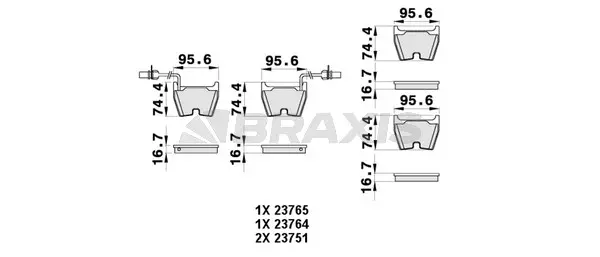 Brake Pad Set, disc brake (AB0461)