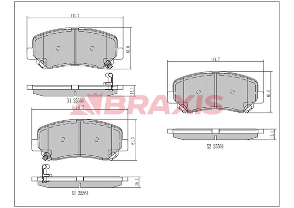 Brake Pad Set, disc brake (AA0347)