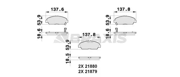 Brake Pad Set, disc brake (AB0255)
