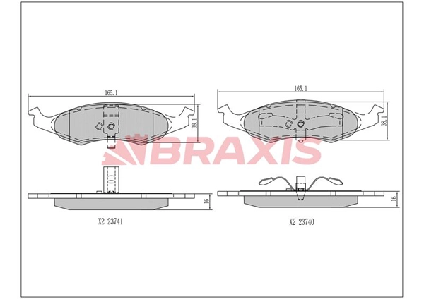 Brake Pad Set, disc brake (AA0692)