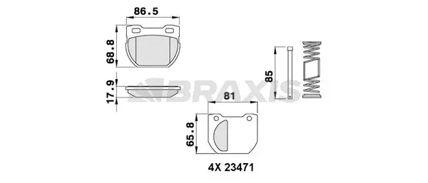 Brake Pad Set, disc brake (AA0254)