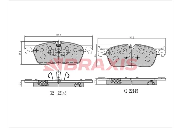 Brake Pad Set, disc brake (AA0694)