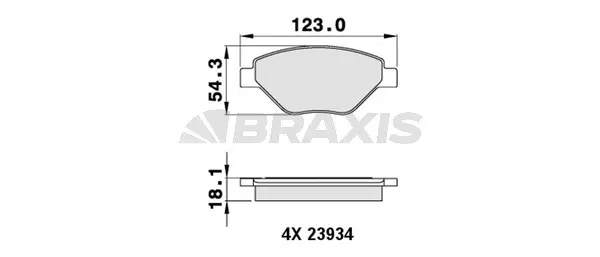 Brake Pad Set, disc brake (AA0236)