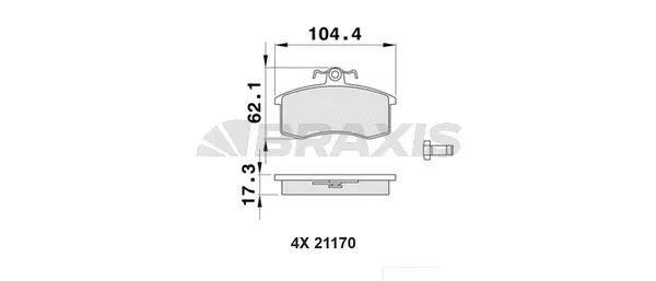 Brake Pad Set, disc brake (AA0467)