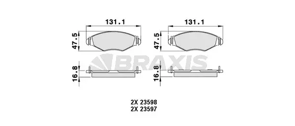 Brake Pad Set, disc brake (AB0005)