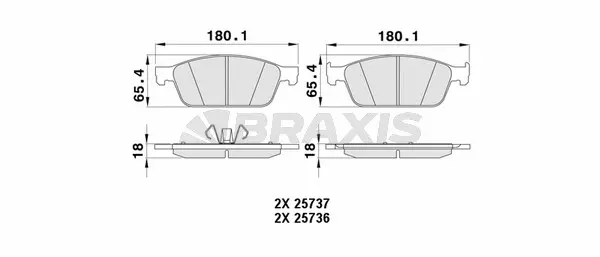 Brake Pad Set, disc brake (AA0444)