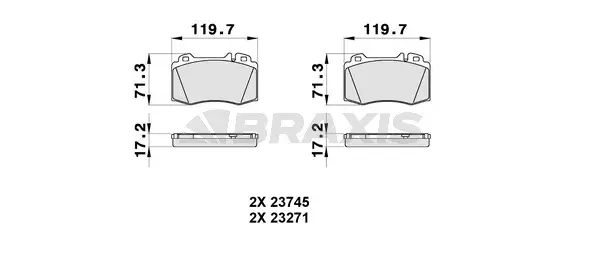 Brake Pad Set, disc brake (AA0130)