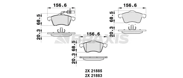 Brake Pad Set, disc brake (AB0266)