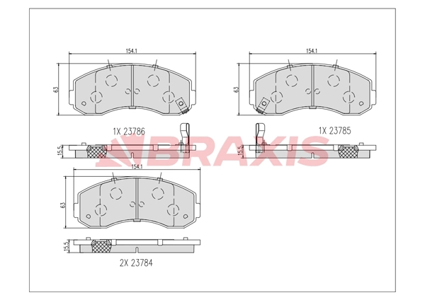 Brake Pad Set, disc brake (AB0630)