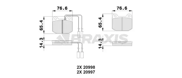 Brake Pad Set, disc brake (AB0506)