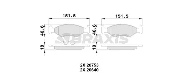 Brake Pad Set, disc brake (AA0075)