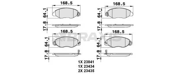 Brake Pad Set, disc brake (AB0086)