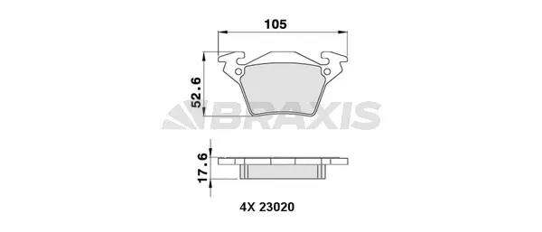 Brake Pad Set, disc brake (AA0280)