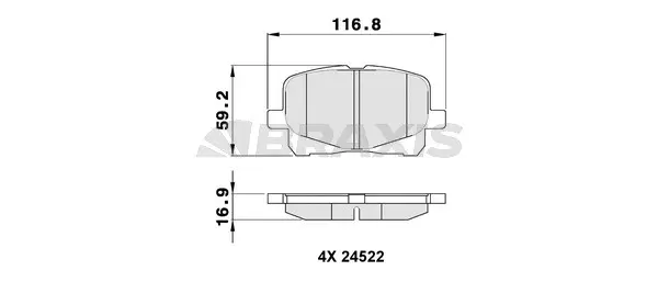 Brake Pad Set, disc brake (AA0339)