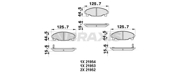 Brake Pad Set, disc brake (AB0458)