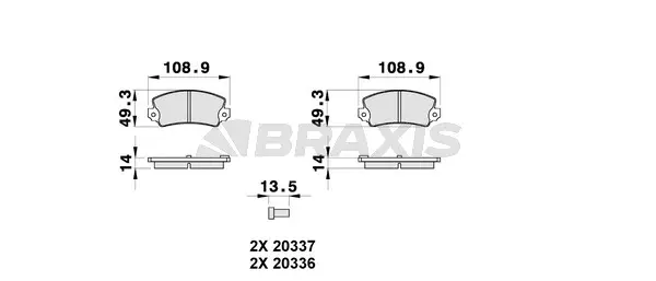 Brake Pad Set, disc brake (AB0314)