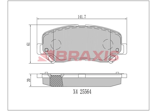 Brake Pad Set, disc brake (AA0687)