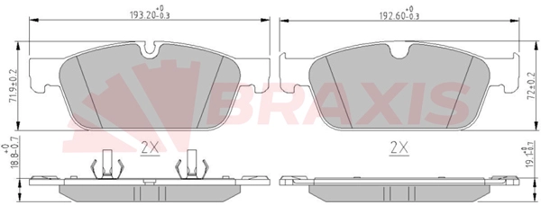 Brake Pad Set, disc brake (AA0677)