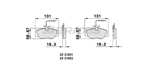 Brake Pad Set, disc brake (AB0072)