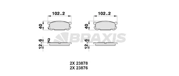 Brake Pad Set, disc brake (AB0409)