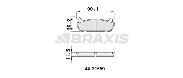 Brake Pad Set, disc brake (AA0296)
