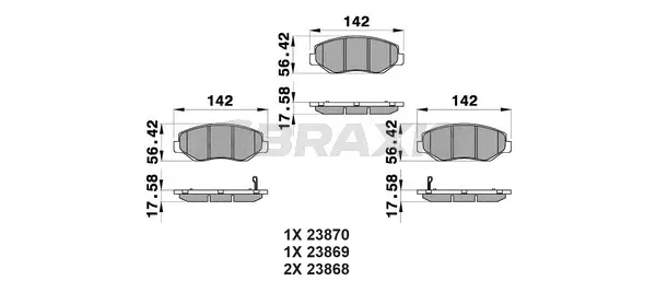 Brake Pad Set, disc brake (AB0203)