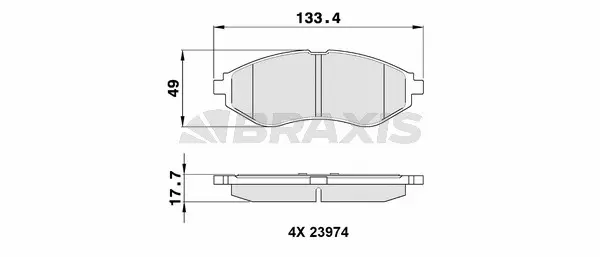 Brake Pad Set, disc brake (AA0085)