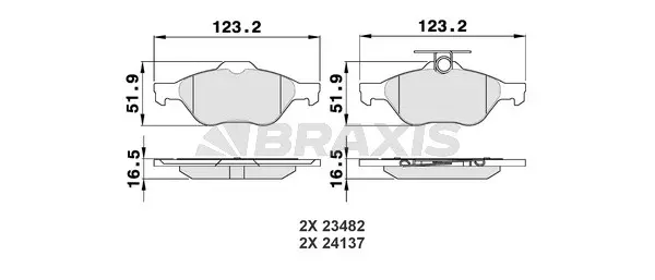 Brake Pad Set, disc brake (AA0022)