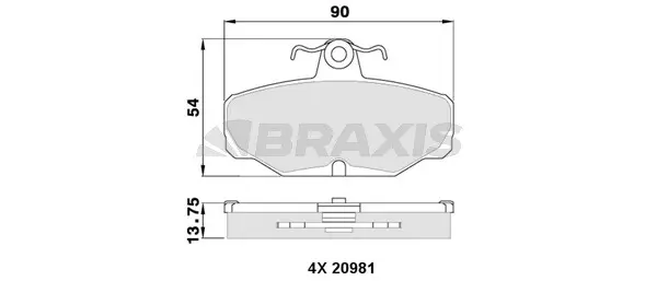 Brake Pad Set, disc brake (AA0325)