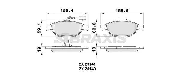Brake Pad Set, disc brake (AB0274)