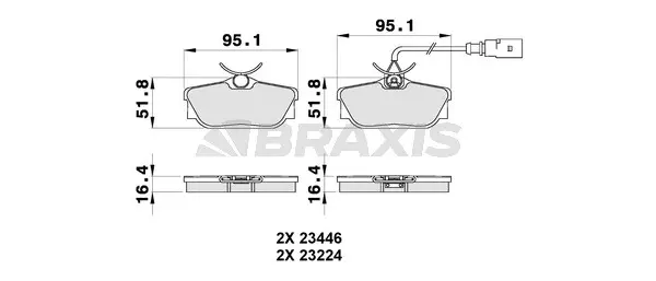 Brake Pad Set, disc brake (AB0184)