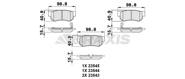 Brake Pad Set, disc brake (AB0097)