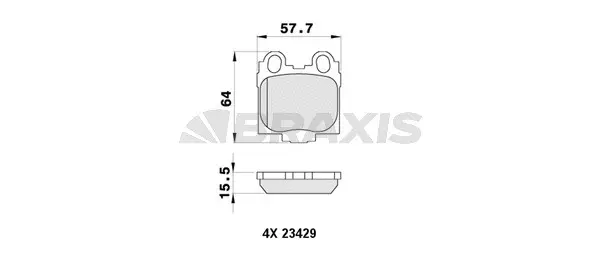 Brake Pad Set, disc brake (AB0399)